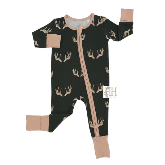 Antler Double Zipper Romper