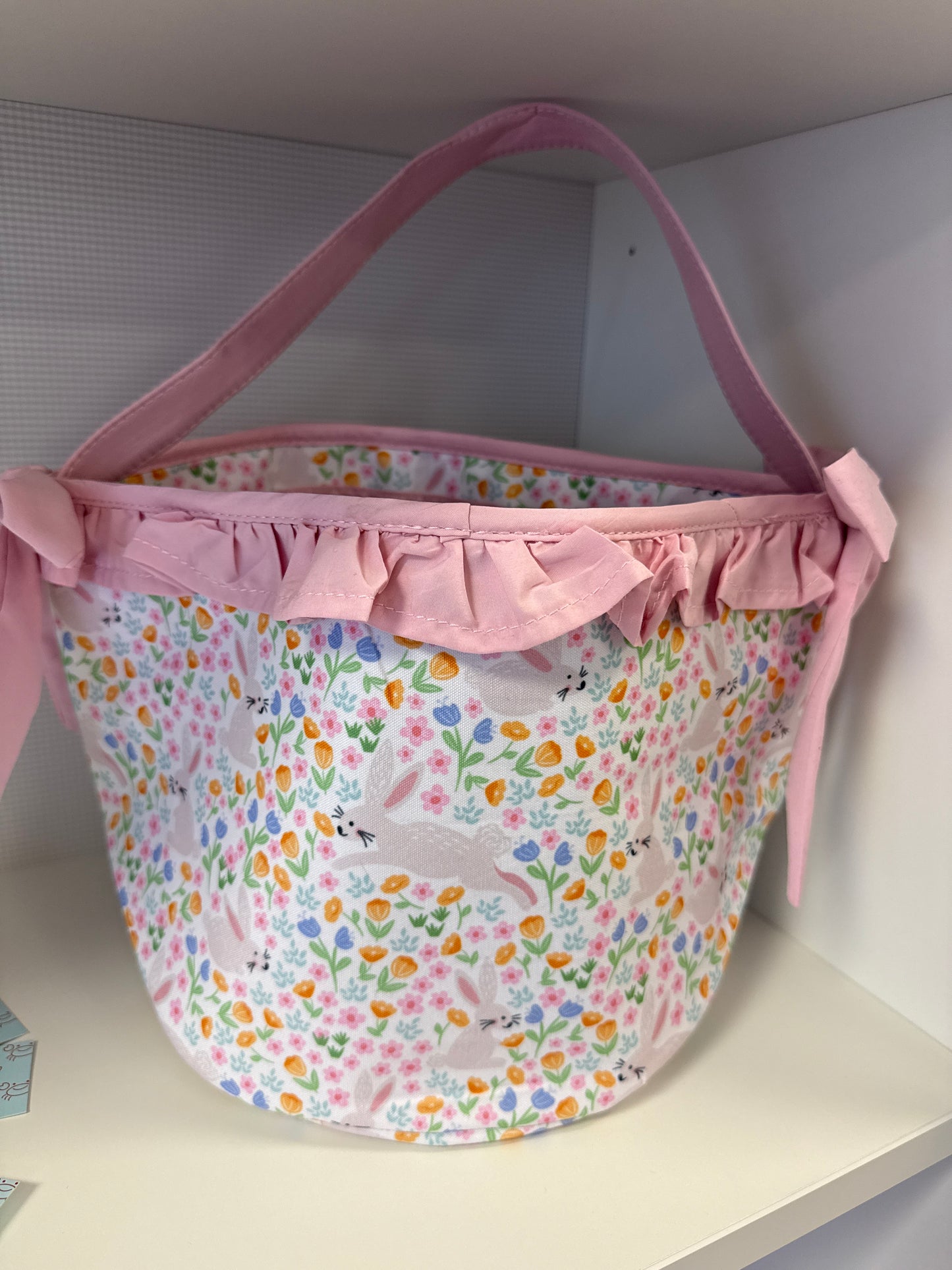 Pink Bunny Easter Basket