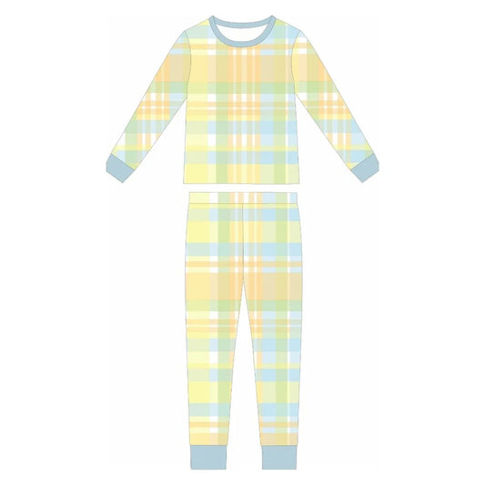 **PRE-ORDER** Boy Spring Plaid Two Piece Loungewear Set