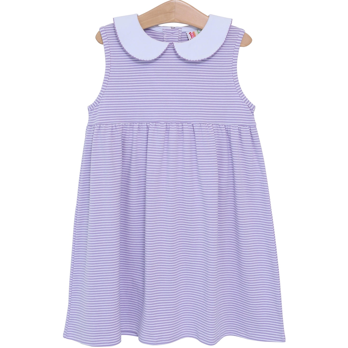 ** PRE- ORDER ** Charlotte Sleeveless Dress- Lavender Stripe