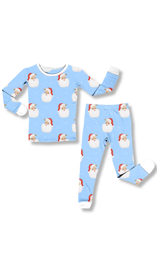 **PRE-ORDER** Classic Claus Blue Two Piece Pajama
