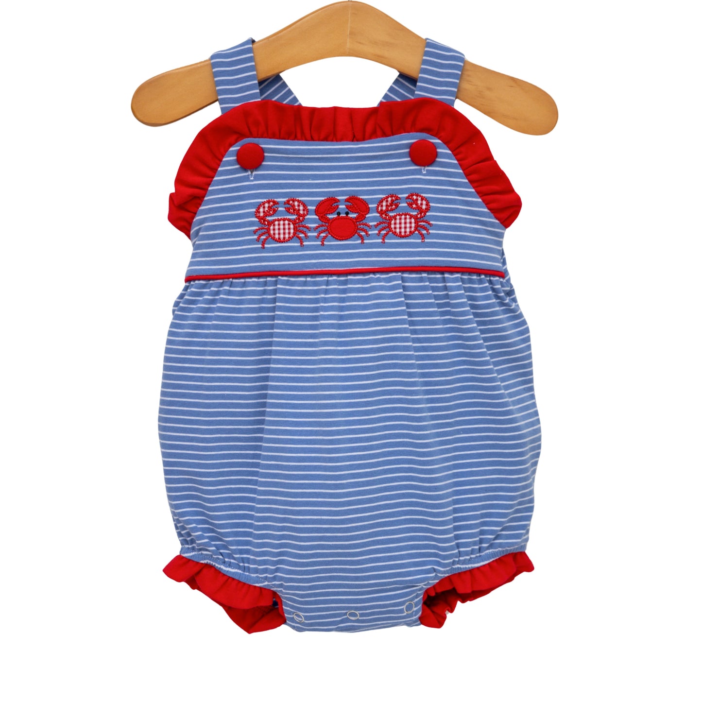 ** PRE-ORDER ** Coastal Crabs Ruffle Sunsuit