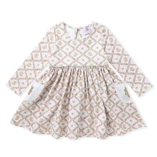 Pumpkin Pocket Embroidery Dress