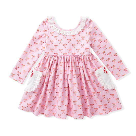 Candy Cane Embroidery Dress