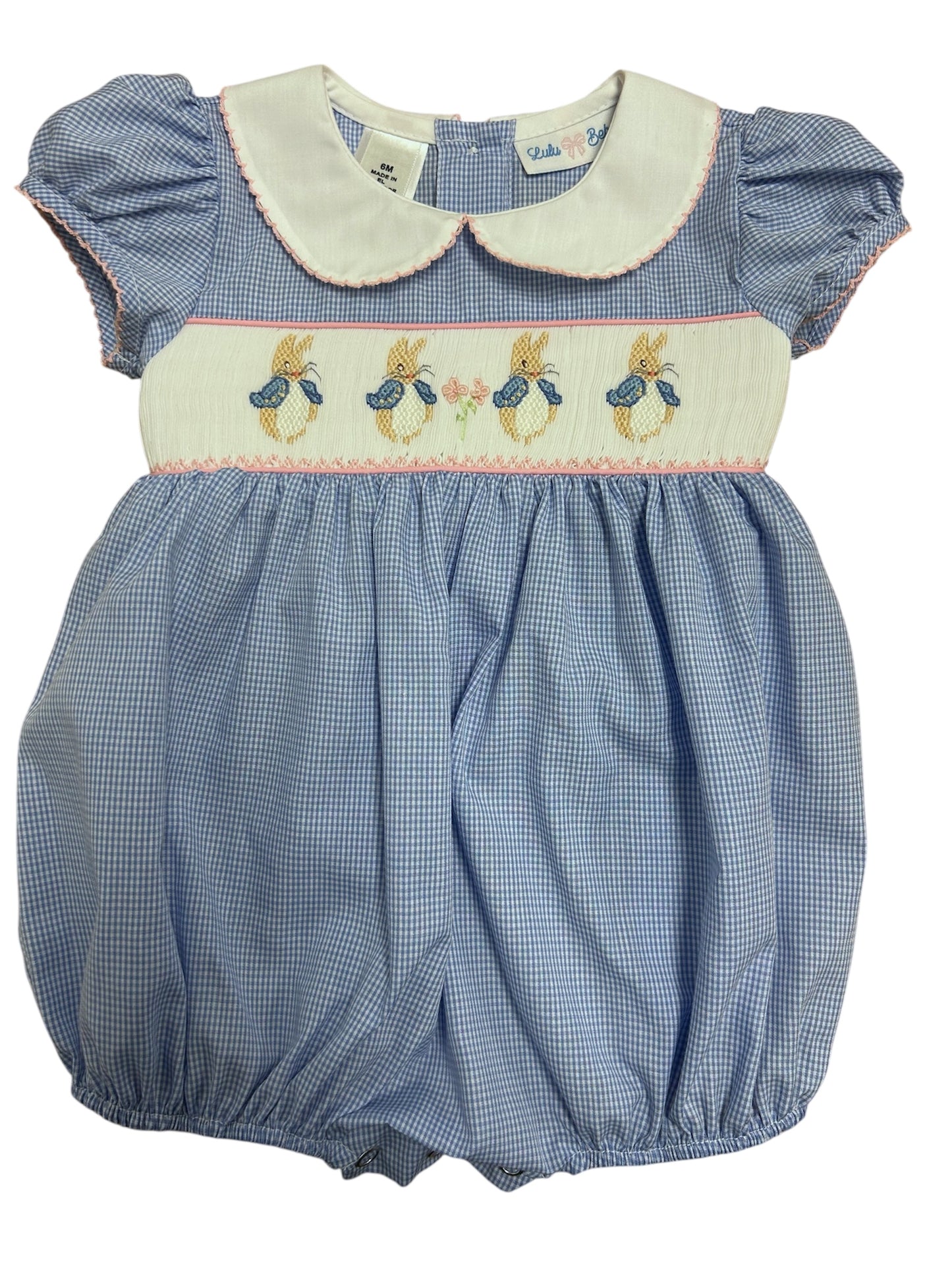 Smocked Peter Rabbit Girl Bubble