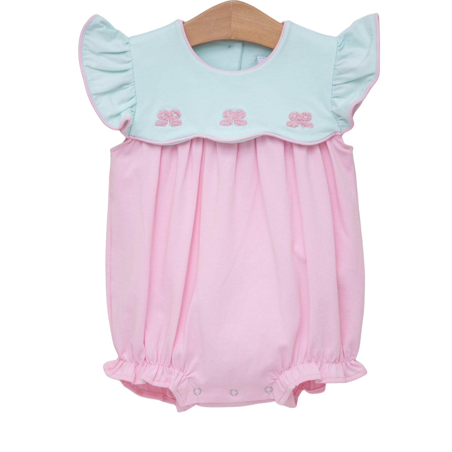 ** PRE-ORDER ** French Knot Bow Scallop Bubble