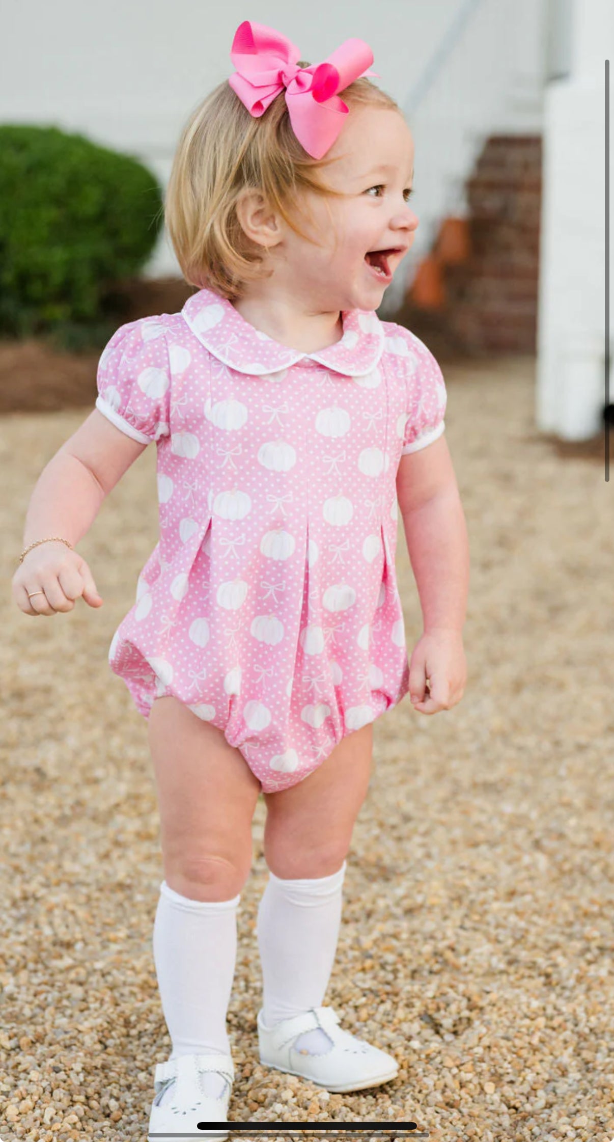 Piper Knit Bubble, Pink Pumpkins
