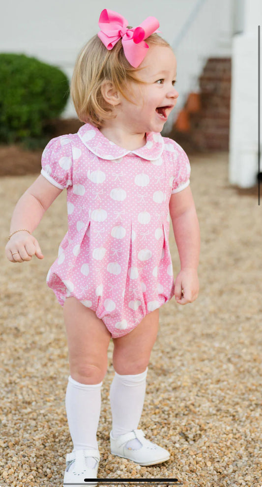 Piper Knit Bubble, Pink Pumpkins