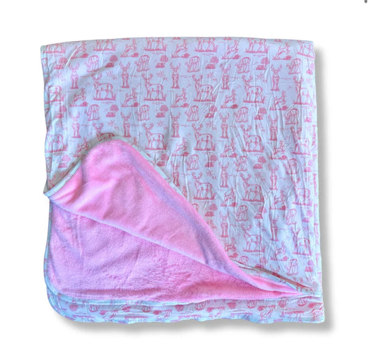 Backwood Bucks Pink Luxe Blanket