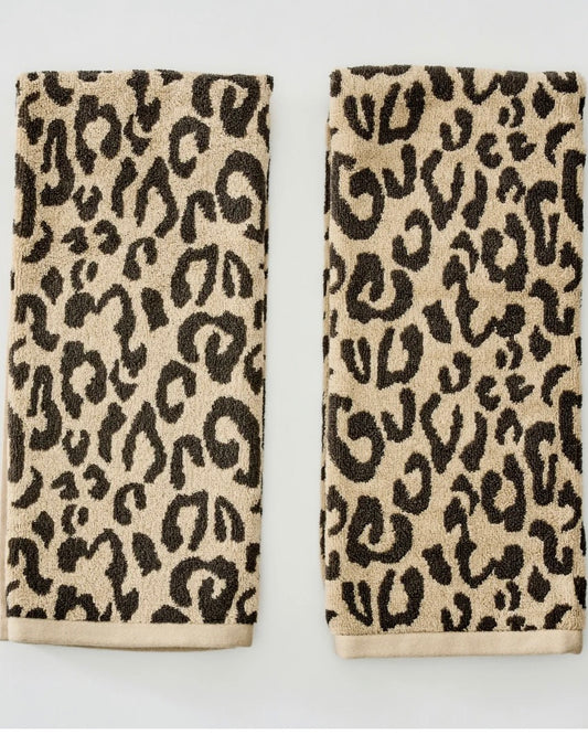 Leopard Hand Towel - Set of 2