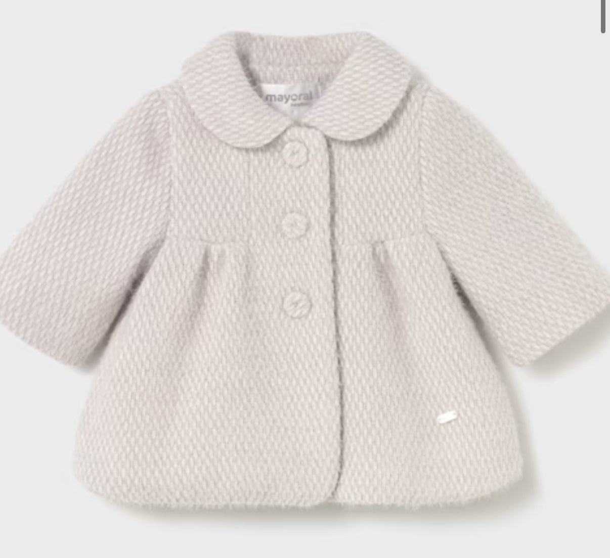 Girl Terry Cloth Coat - Pearl