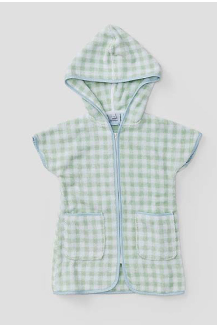 Kids’ Cover Up - Sea Foam Gingham