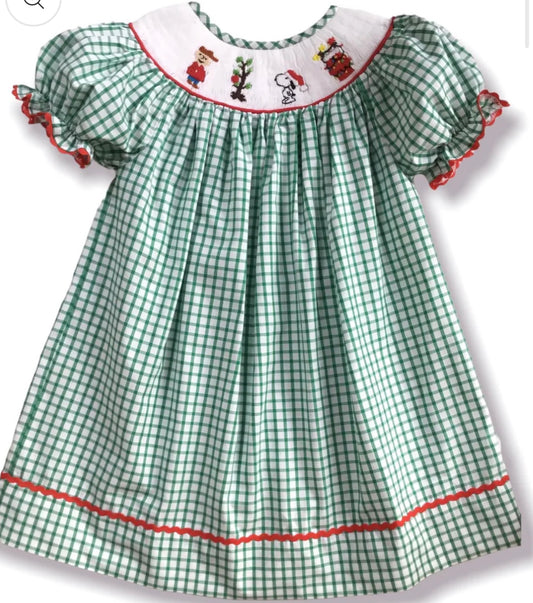 Christmas Friends Smocked Dress