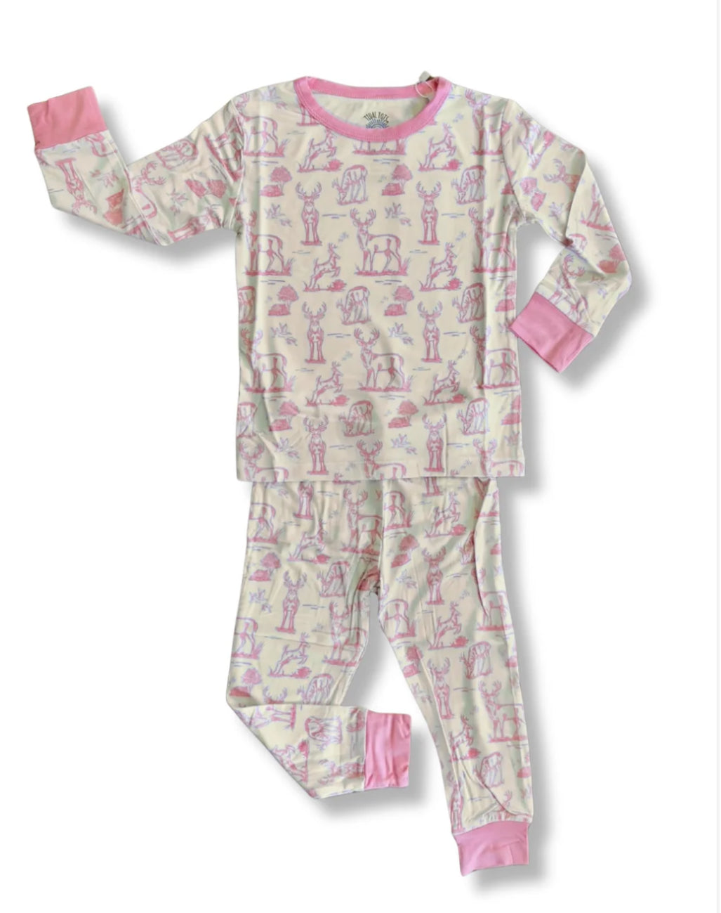 Backwood Bucks Pink Two Piece Pajama