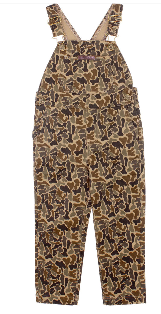 Boys Harvest Overalls Vintage Camo