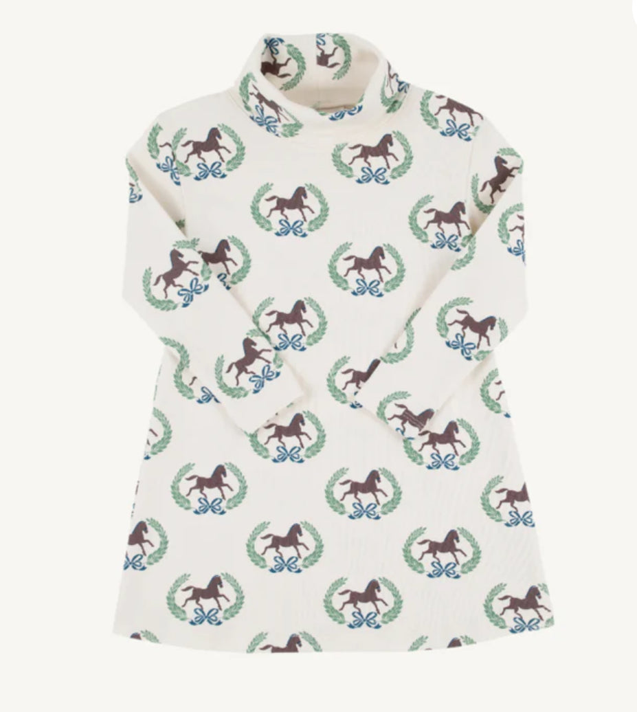 Tatum's Turtleneck Dress- Highland Horses
