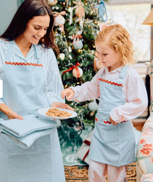 Women’s Apron - Blue and White