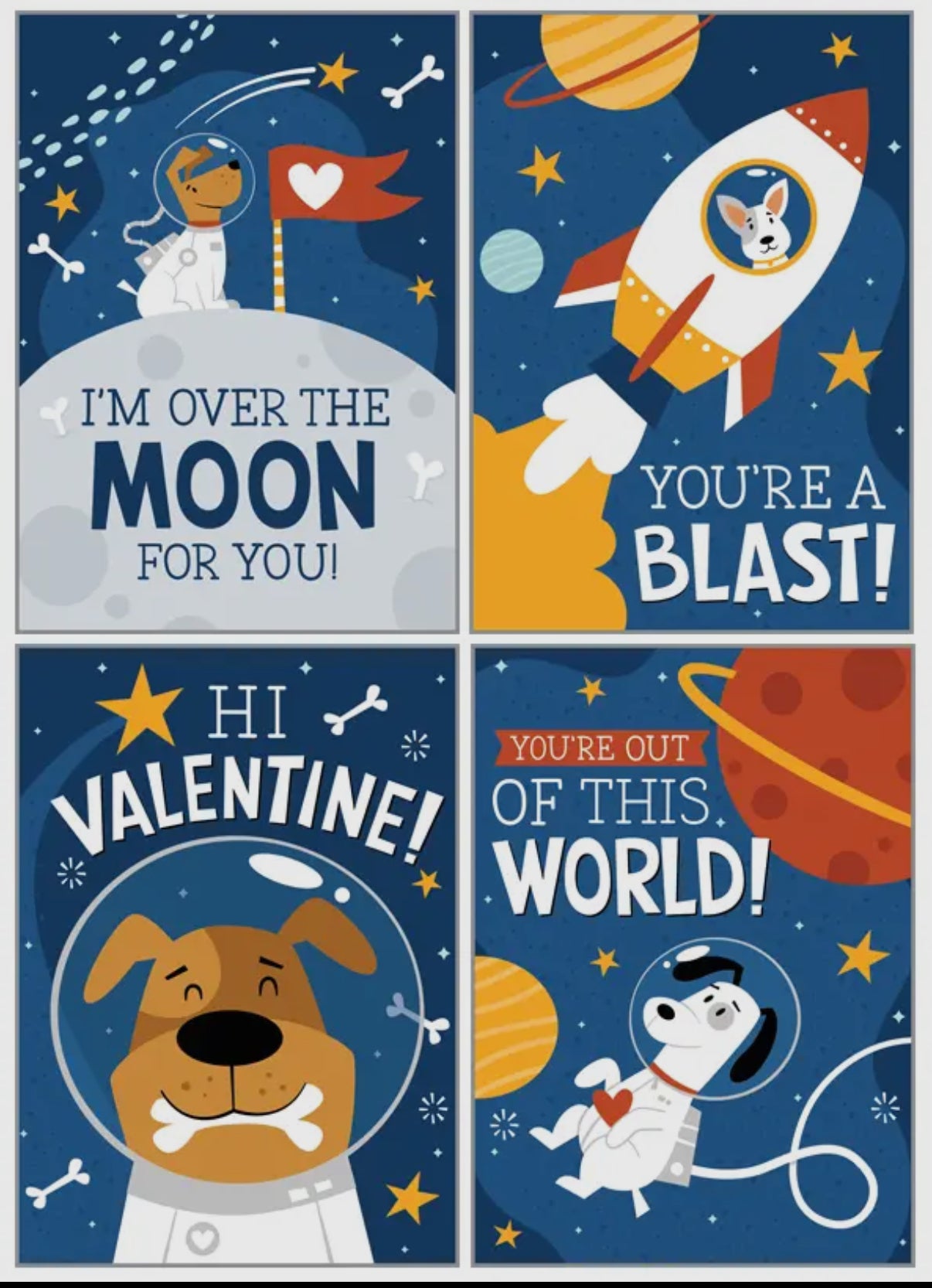 Kids Valentines Pack - Space Pups