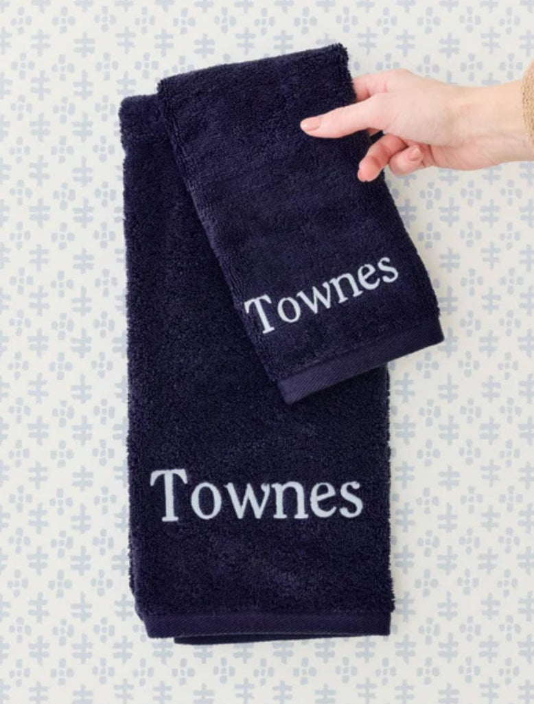 Basic Hand Towel (pair) - Navy