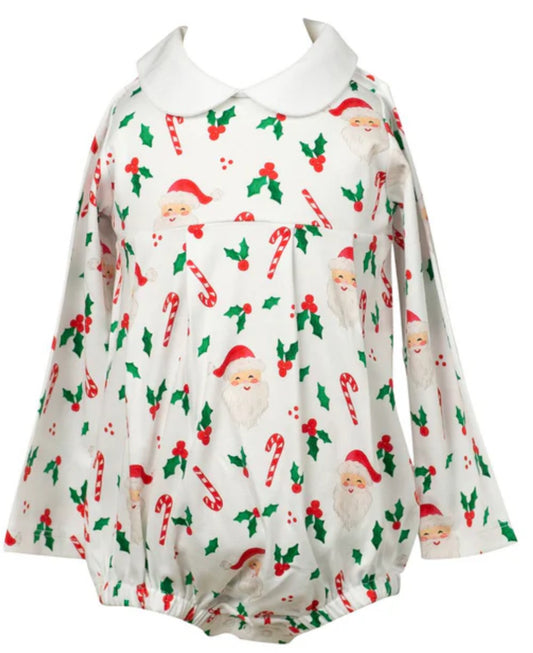 St. Nick Long Sleeve Boy Bubble