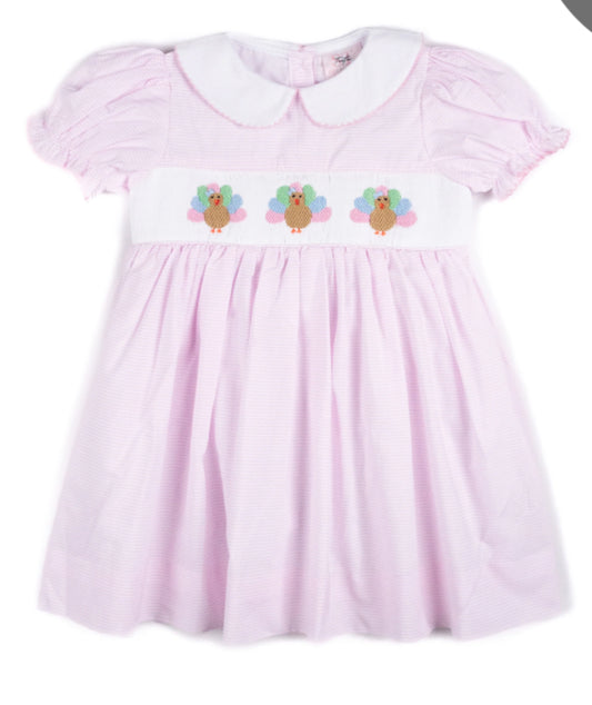 Turkey Trot Smocked Dress