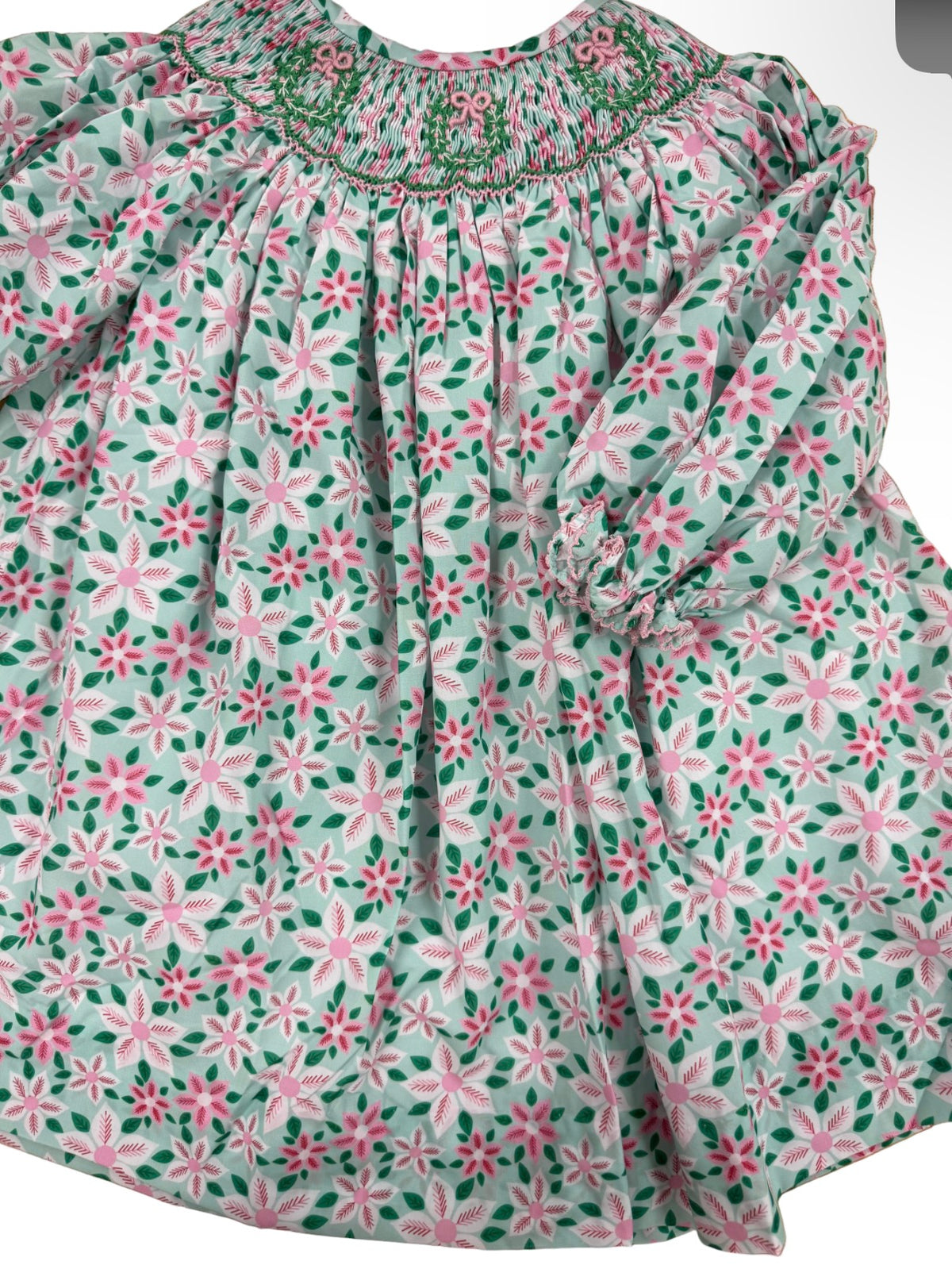 Floral Wreath Smocked Dress