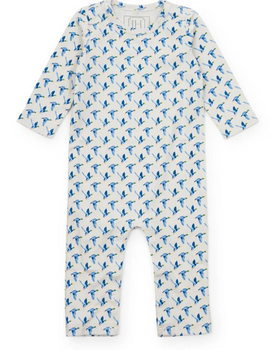 THOMPSON BOYS' PIMA COTTON ROMPER - MALLARD DUCKS