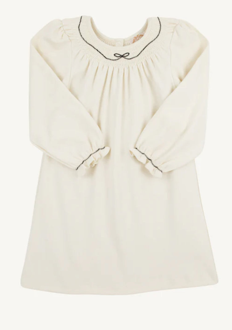 Sandy Smocked Dress - Palmetto Pearl