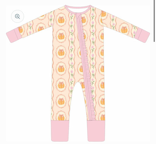 Pumpkin Spice Ruffle Zip