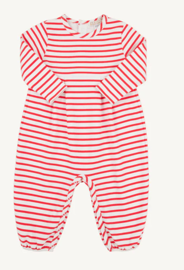 Long Sleeve Bradford Romper Red Stripe