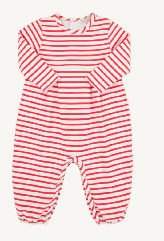 Long Sleeve Bradford Romper Red Stripe