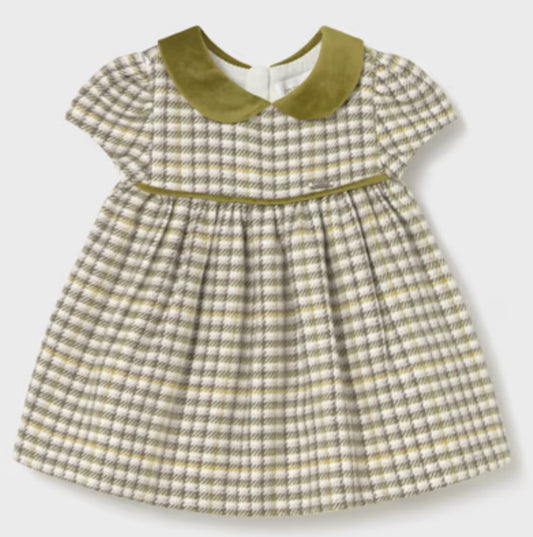 Girl Plaid Dress - Green