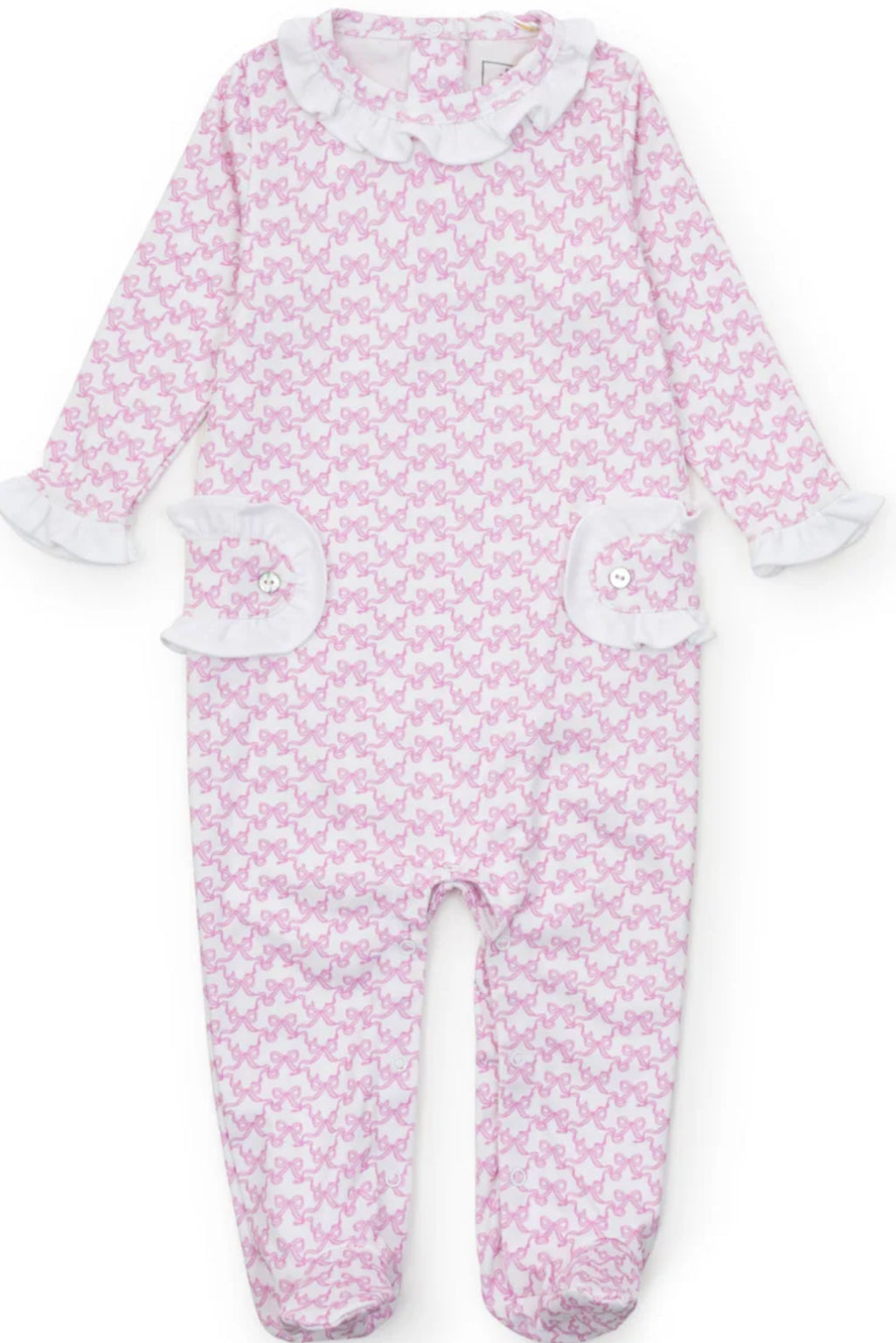 LUCY GIRLS' ROMPER - PRETTY PINK BOWS