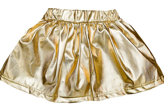 Gold Metallic Skort