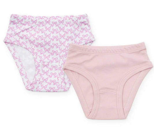 LAUREN GIRLS' UNDERWEAR SET - PRETTY PINK BOWS/LIGHT PINK