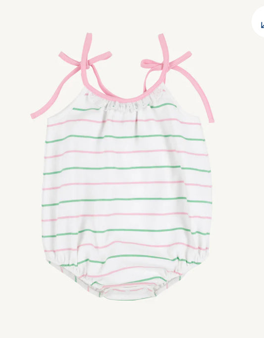 Junie B Bubble - Tradd Street Stripe with Pier Party Pink