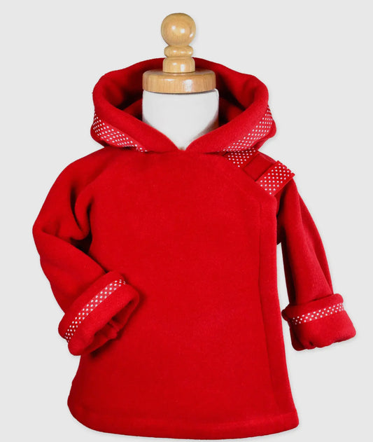 Widgeon Fleece Coat - Red Polka Dot