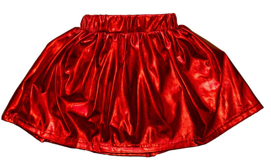 Red Metallic Skort