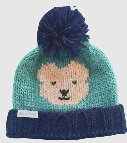 Teddy Bear Bobble Hat