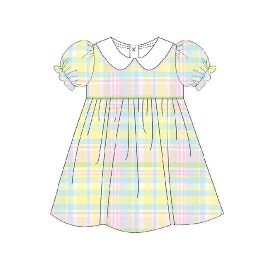 ** PRE-ORDER ** Girl Spring Plaid Dress