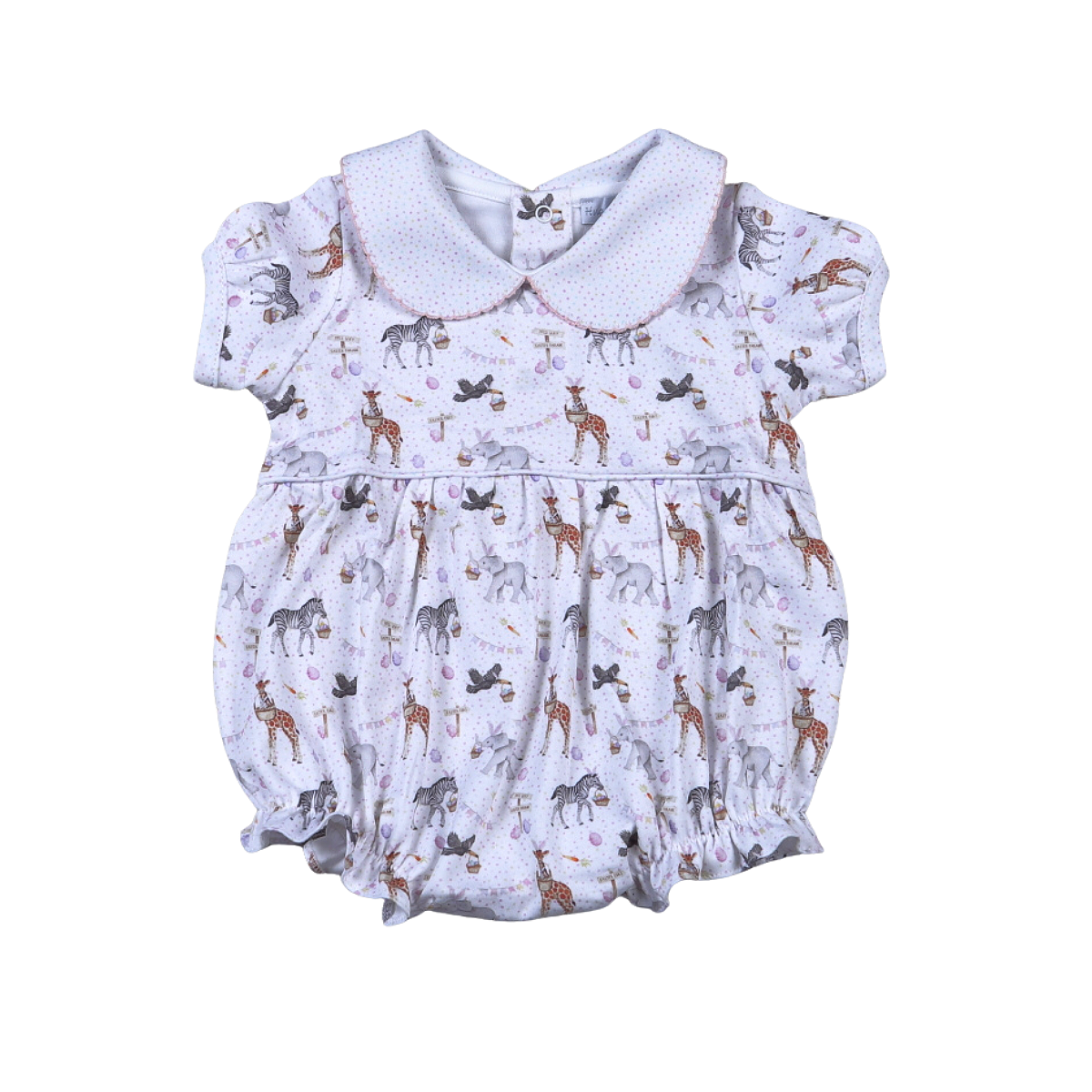 Girl Hoppy Safari Short Sleeves Bubble, 100% Pima Cotton,