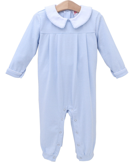 **PRE-ORDER** Henry Romper - Light Blue Stripe