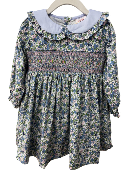 Smocked Floral Dress