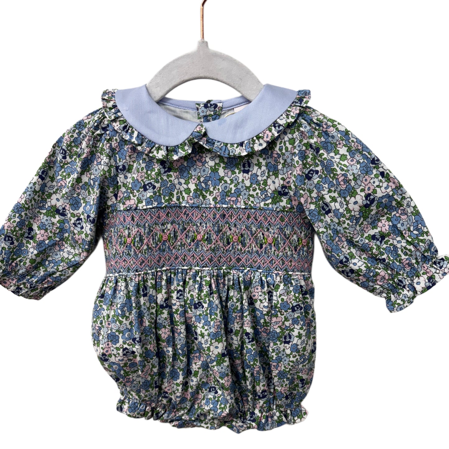 Smocked Floral Bubble