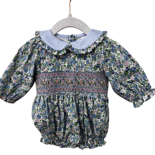 Smocked Floral Bubble