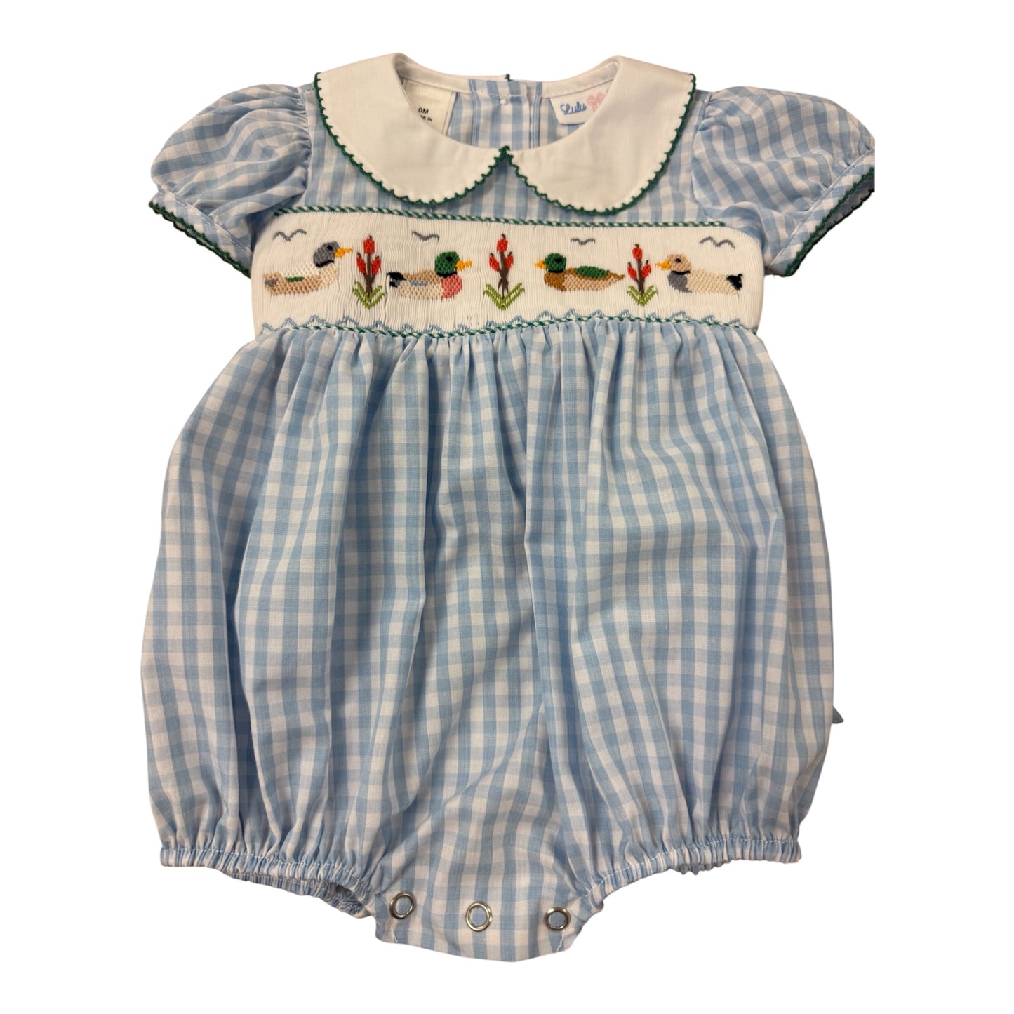 Smocked Girl Mallard Bubble
