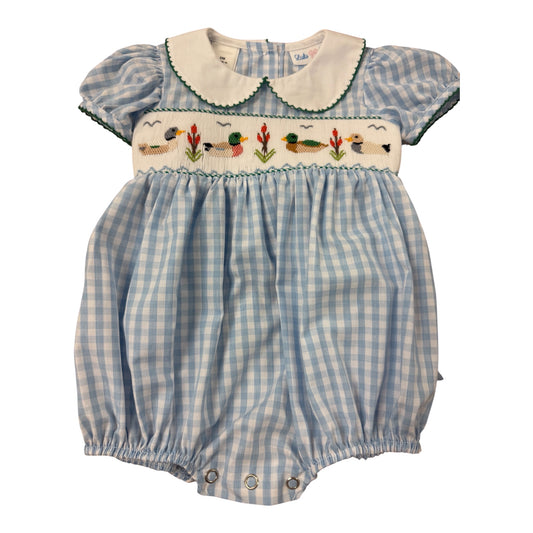 Smocked Girl Mallard Bubble