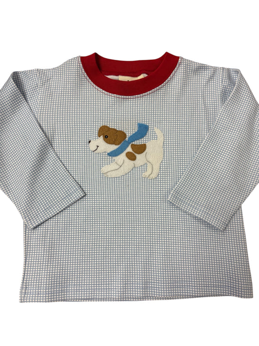 Blue Check Dog Shirt