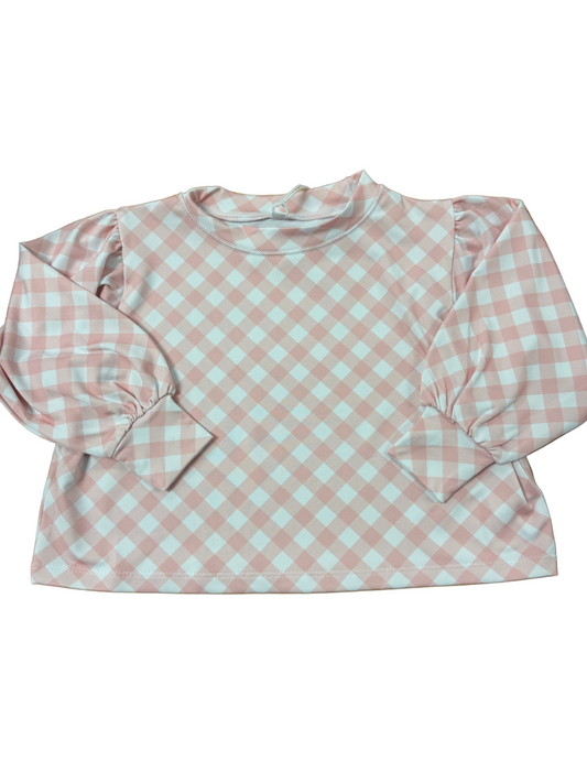 Pink Gingham Box Top