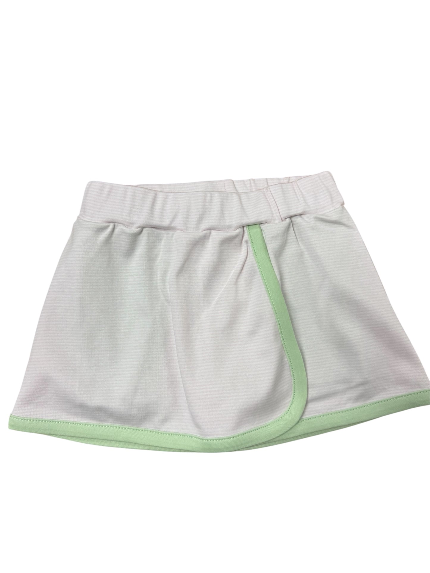 Girls Pink with Green Stripe Sport Skirt